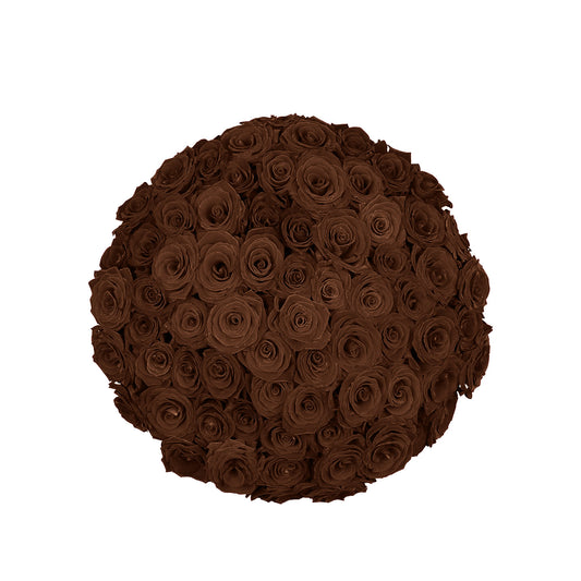 A luxurious Hunter Brown Rose Bouquet by GiftedFLWR, showcasing deep and velvety brown roses for a distinctive and sophisticated touch. Impeccable petals and lush greenery create a captivating composition, perfect for expressing admiration and creating an ambiance of opulence. A unique and bold choice that stands out with its rich color palette, making it an ideal gift for adding warmth and luxury to any occasion.